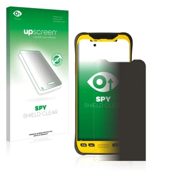 Parte frontale di una confezione del prodotto con il logo del marchio upscreen. Accanto è raffigurato il dispositivo Trimble T