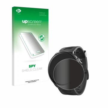 Parte frontale di una confezione del prodotto con il logo del marchio upscreen. Accanto è raffigurato il dispositivo Kiprun 50