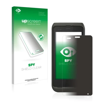 Parte frontale di una confezione del prodotto con il logo del marchio upscreen. Accanto è raffigurato il dispositivo Honeywell