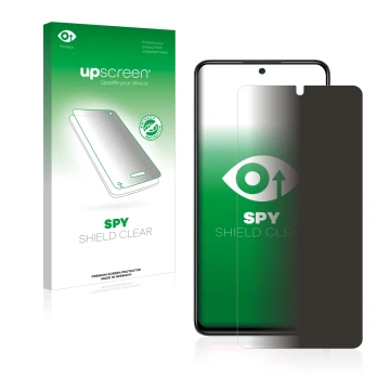 Parte frontale di una confezione del prodotto con il logo del marchio upscreen. Accanto è raffigurato il dispositivo Xiaomi Re