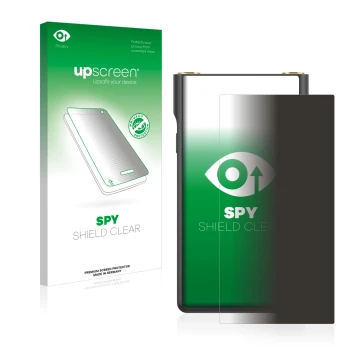 Parte frontale di una confezione del prodotto con il logo del marchio upscreen. Accanto è raffigurato il dispositivo Sony Walk