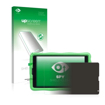 Parte frontale di una confezione del prodotto con il logo del marchio upscreen. Accanto è raffigurato il dispositivo MEDION Li