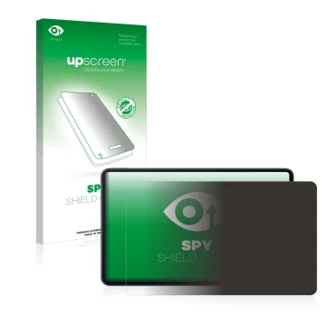 Parte frontale di una confezione del prodotto con il logo del marchio upscreen. Accanto è raffigurato il dispositivo Huawei Ma