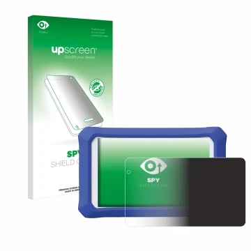 Parte frontale di una confezione del prodotto con il logo del marchio upscreen. Accanto è raffigurato il dispositivo Clementon