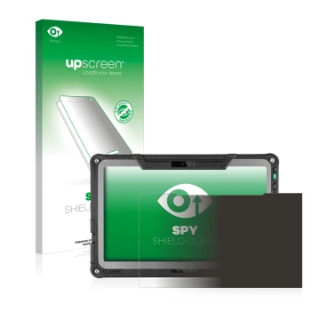 Parte frontale di una confezione del prodotto con il logo del marchio upscreen. Accanto è raffigurato il dispositivo Getac F11