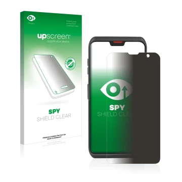 Parte frontale di una confezione del prodotto con il logo del marchio upscreen. Accanto è raffigurato il dispositivo Honeywell