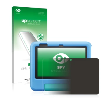 Parte frontale di una confezione del prodotto con il logo del marchio upscreen. Accanto è raffigurato il dispositivo Amazon Fi