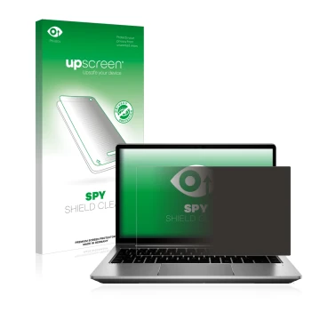 Parte frontale di una confezione del prodotto con il logo del marchio upscreen. Accanto è raffigurato il dispositivo HP ProBoo