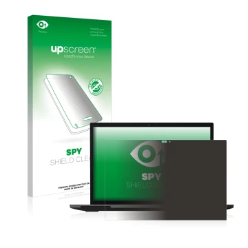Parte frontale di una confezione del prodotto con il logo del marchio upscreen. Accanto è raffigurato il dispositivo Lenovo Th