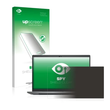 Parte frontale di una confezione del prodotto con il logo del marchio upscreen. Accanto è raffigurato il dispositivo Dell Prec