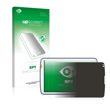 Parte frontale di una confezione del prodotto con il logo del marchio upscreen. Accanto è raffigurato il dispositivo Zebra ET4