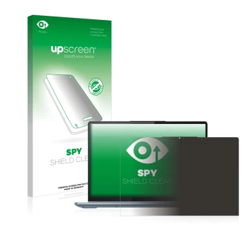Parte frontale di una confezione del prodotto con il logo del marchio upscreen. Accanto è raffigurato il dispositivo Lenovo Id