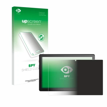 Parte frontale di una confezione del prodotto con il logo del marchio upscreen. Accanto è raffigurato il dispositivo emporia T