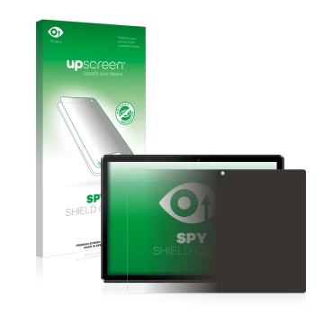 Parte frontale di una confezione del prodotto con il logo del marchio upscreen. Accanto è raffigurato il dispositivo Pritom M1