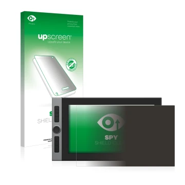 Parte frontale di una confezione del prodotto con il logo del marchio upscreen. Accanto è raffigurato il dispositivo XP-Pen Ar