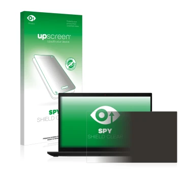 Parte frontale di una confezione del prodotto con il logo del marchio upscreen. Accanto è raffigurato il dispositivo Lenovo Th