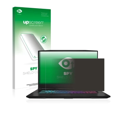 Parte frontale di una confezione del prodotto con il logo del marchio upscreen. Accanto è raffigurato il dispositivo MSI Katan