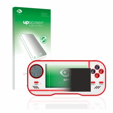 Parte frontale di una confezione del prodotto con il logo del marchio upscreen. Accanto è raffigurato il dispositivo Blaze Eve