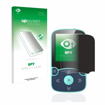 Parte frontale di una confezione del prodotto con il logo del marchio upscreen. Accanto è raffigurato il dispositivo AGPtek A6