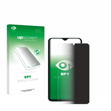 Parte frontale di una confezione del prodotto con il logo del marchio upscreen. Accanto è raffigurato il dispositivo Oscal C70