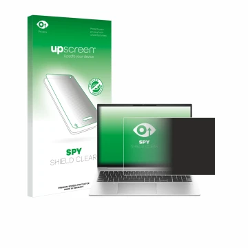 Parte frontale di una confezione del prodotto con il logo del marchio upscreen. Accanto è raffigurato il dispositivo HP EliteB