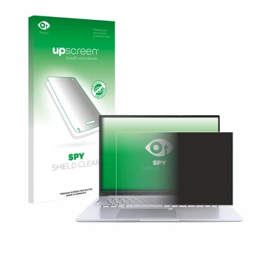 Parte frontale di una confezione del prodotto con il logo del marchio upscreen. Accanto è raffigurato il dispositivo ASUS Vivo