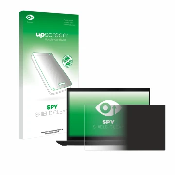 Parte frontale di una confezione del prodotto con il logo del marchio upscreen. Accanto è raffigurato il dispositivo Lenovo Th