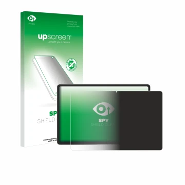 Parte frontale di una confezione del prodotto con il logo del marchio upscreen. Accanto è raffigurato il dispositivo Samsung G