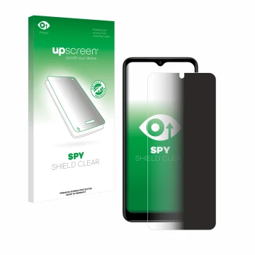 Parte frontale di una confezione del prodotto con il logo del marchio upscreen. Accanto è raffigurato il dispositivo ZTE Blade