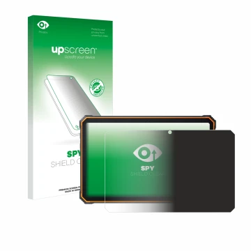Parte frontale di una confezione del prodotto con il logo del marchio upscreen. Accanto è raffigurato il dispositivo Blackview
