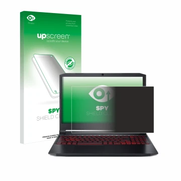 Parte frontale di una confezione del prodotto con il logo del marchio upscreen. Accanto è raffigurato il dispositivo Acer Nitr