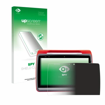 Parte frontale di una confezione del prodotto con il logo del marchio upscreen. Accanto è raffigurato il dispositivo medDV NID