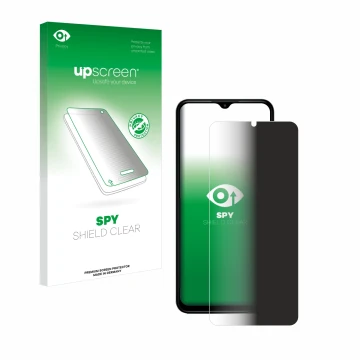 Parte frontale di una confezione del prodotto con il logo del marchio upscreen. Accanto è raffigurato il dispositivo Nokia G42