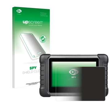 Parte frontale di una confezione del prodotto con il logo del marchio upscreen. Accanto è raffigurato il dispositivo Autel Max