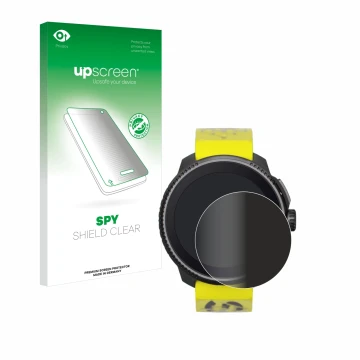 Parte frontale di una confezione del prodotto con il logo del marchio upscreen. Accanto è raffigurato il dispositivo Suunto Ra