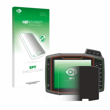 Parte frontale di una confezione del prodotto con il logo del marchio upscreen. Accanto è raffigurato il dispositivo Amazone A