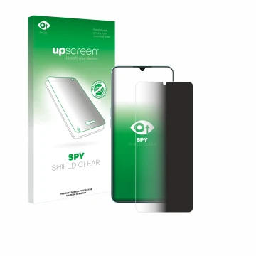 Parte frontale di una confezione del prodotto con il logo del marchio upscreen. Accanto è raffigurato il dispositivo Oppo A78 
