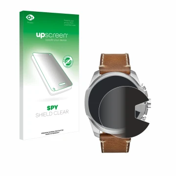 Parte frontale di una confezione del prodotto con il logo del marchio upscreen. Accanto è raffigurato il dispositivo Diesel Me