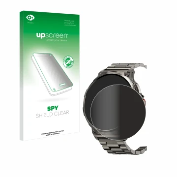 Parte frontale di una confezione del prodotto con il logo del marchio upscreen. Accanto è raffigurato il dispositivo Tesofit S