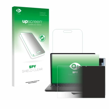 Parte frontale di una confezione del prodotto con il logo del marchio upscreen. Accanto è raffigurato il dispositivo ASUS ROG 