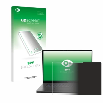 Parte frontale di una confezione del prodotto con il logo del marchio upscreen. Accanto è raffigurato il dispositivo ASUS ROG 