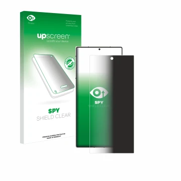 Parte frontale di una confezione del prodotto con il logo del marchio upscreen. Accanto è raffigurato il dispositivo Nubia Z60