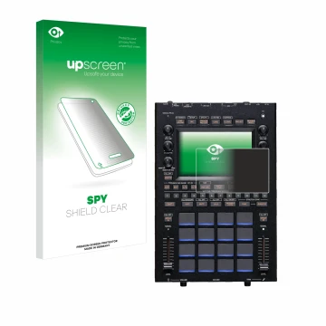 Parte frontale di una confezione del prodotto con il logo del marchio upscreen. Accanto è raffigurato il dispositivo KORG KAOS