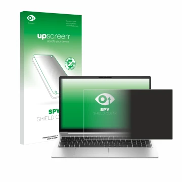 Parte frontale di una confezione del prodotto con il logo del marchio upscreen. Accanto è raffigurato il dispositivo HP EliteB