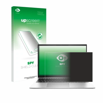 Parte frontale di una confezione del prodotto con il logo del marchio upscreen. Accanto è raffigurato il dispositivo HP EliteB