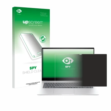 Parte frontale di una confezione del prodotto con il logo del marchio upscreen. Accanto è raffigurato il dispositivo HP Envy 1