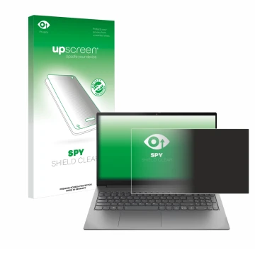 Parte frontale di una confezione del prodotto con il logo del marchio upscreen. Accanto è raffigurato il dispositivo Lenovo Th