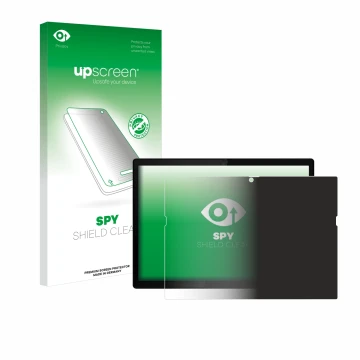 Parte frontale di una confezione del prodotto con il logo del marchio upscreen. Accanto è raffigurato il dispositivo Lenovo Th