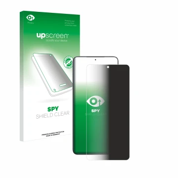 Parte frontale di una confezione del prodotto con il logo del marchio upscreen. Accanto è raffigurato il dispositivo Xiaomi Po