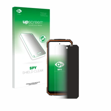 Parte frontale di una confezione del prodotto con il logo del marchio upscreen. Accanto è raffigurato il dispositivo Blackview